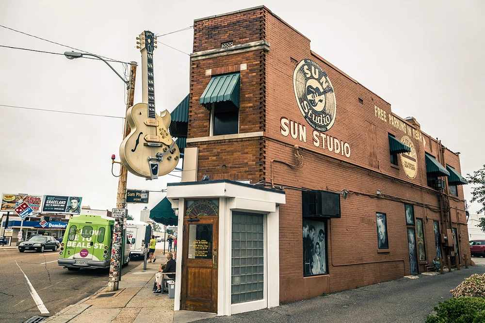 Sun Studio in downtown Memphis, a historic recording landmark near Atlantic Community